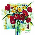Alfred Gockel Red Poppies In Vase painting